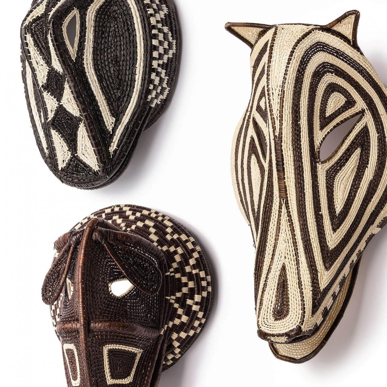 Dekorative handgewebte Maske aus Panama, Mascara von Ethic&Tropic (21. Jahrhundert und zeitgenössisch) im Angebot