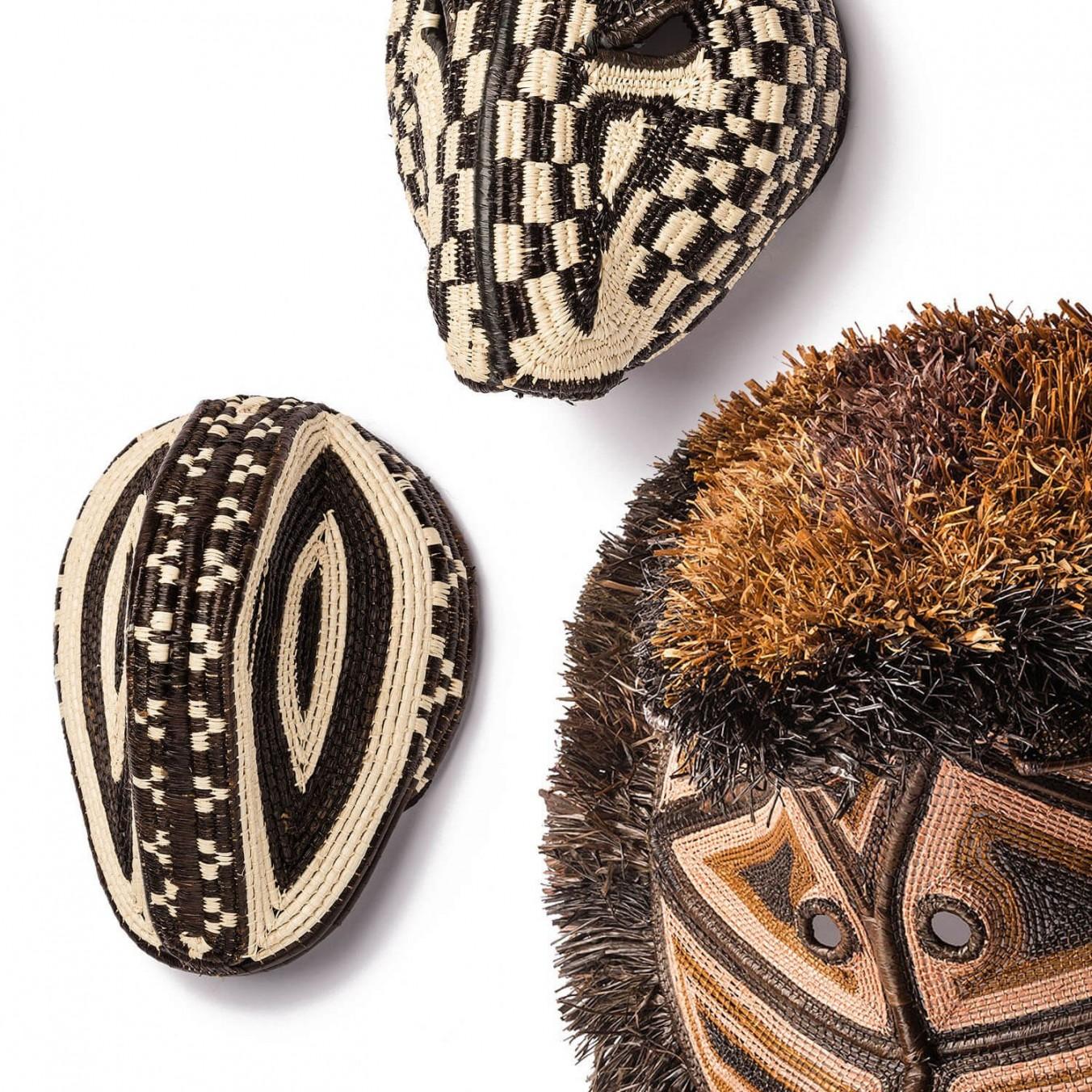 Dekorative handgewebte Maske aus Panama, Mascara von Ethic&Tropic (Gehstock) im Angebot