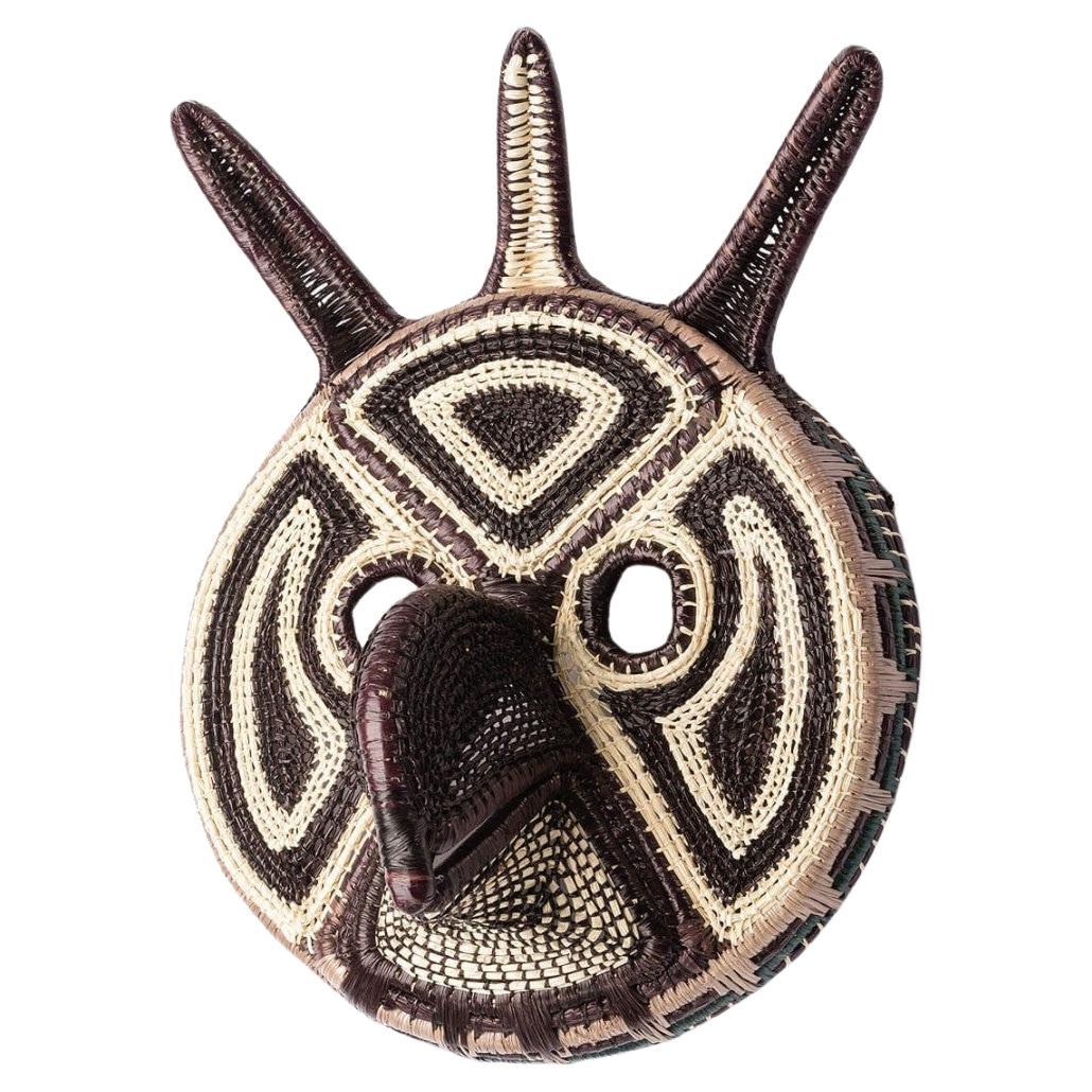 Mascara, masque décoratif tissé à la main du Panama, par Ethic&Tropic en vente