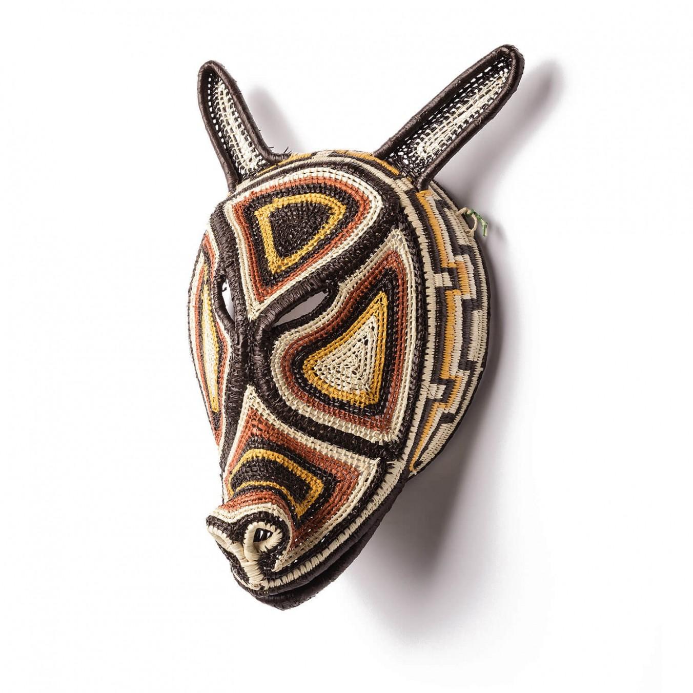 Dekorative handgewebte Maske aus Panama, Nemboro von Ethic&Tropic

Diese außergewöhnlichen Kunst- und Dekorationsgegenstände stammen aus dem schamanischen Glauben und den Ritualen der indigenen Embera-Stämme in Panama. Durch die Schamanen kommen