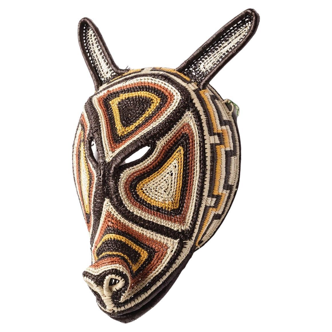 Decorative Hand-Woven Mask from Panama, Nemboro by Ethic&Tropic For Sale