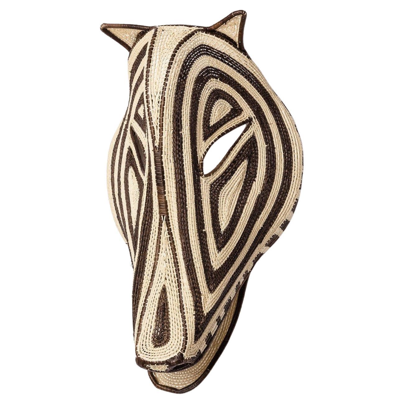 Dekorative handgewebte Maske aus Panama, Nemboro von Ethic&Tropic im Angebot
