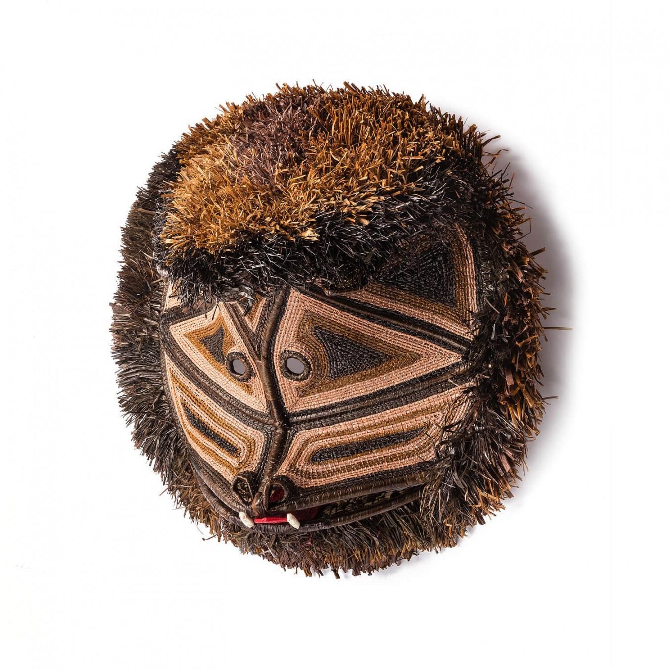 Dekorative handgewebte Maske aus Panama, Nemboro Mono von Ethic&Tropic

Diese außergewöhnlichen Kunst- und Dekorationsgegenstände stammen aus dem schamanischen Glauben und den Ritualen der indigenen Embera-Stämme in Panama. Durch die Schamanen