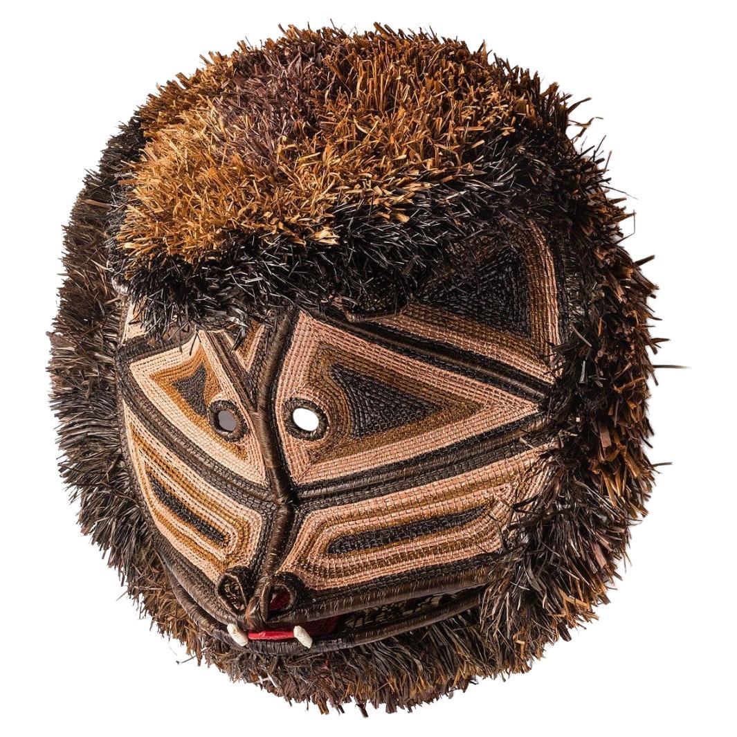 Dekorative handgewebte Maske aus Panama, Nemboro Mono von Ethic&Tropic im Angebot
