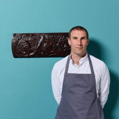 Decorative Handcarved 19th Century Mahogany Panel