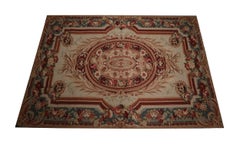 Tappeto decorativo fatto a mano a punto d'ago Tappeto tradizionale ad arazzo beige