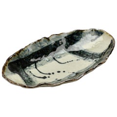 Piatto decorativo in ceramica smaltata, fatto a mano, dello Studio Pottery, oppure Vide-Poche