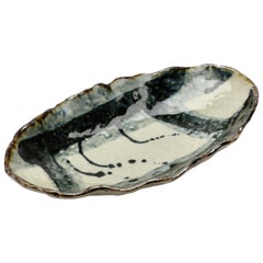 Decorative Handmade Organic Studio Pottery Glazed Ceramic Dish or Vide-Poche