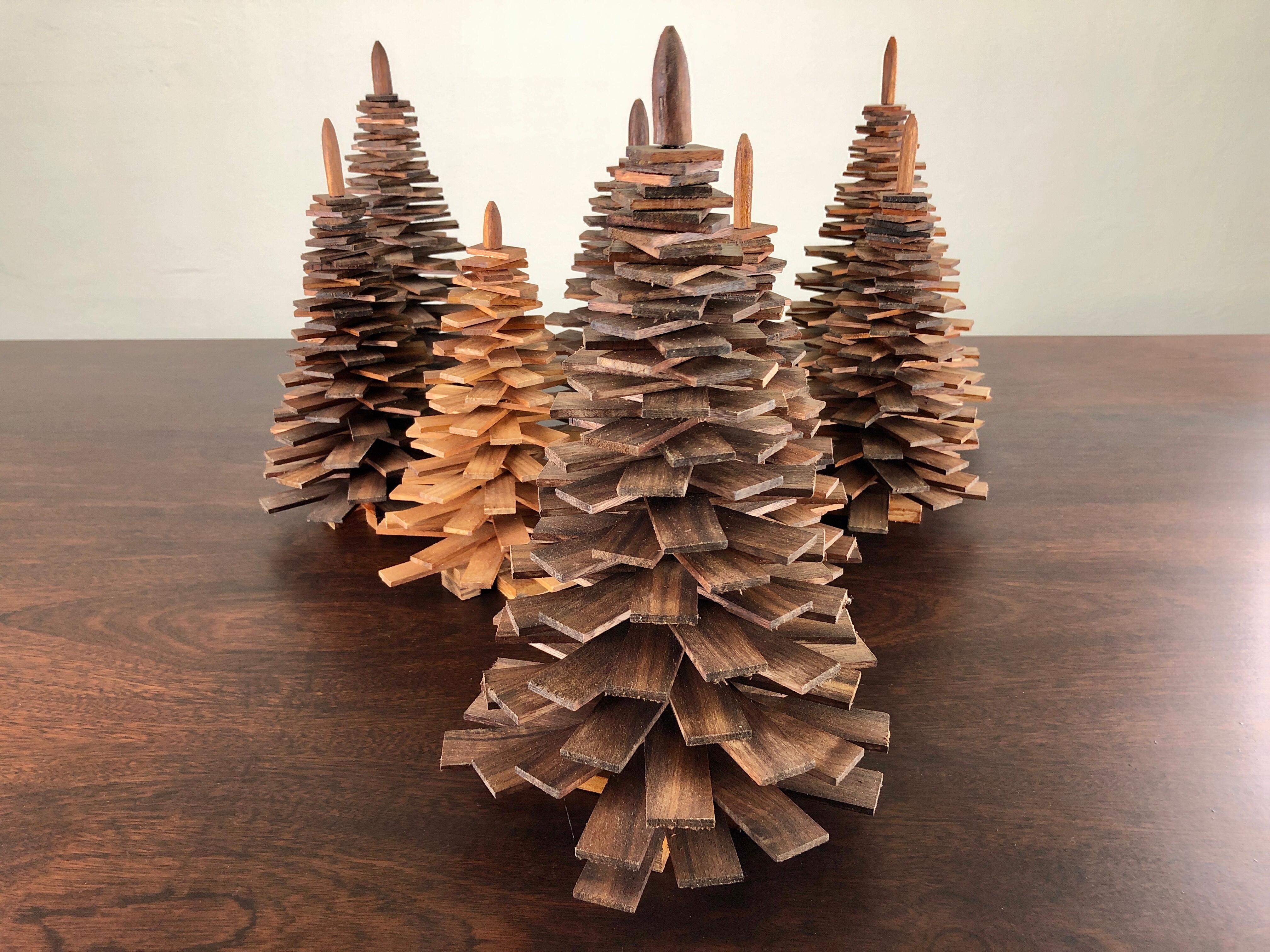 Minimalist Decorative Handmade Wooden Christmas Trees