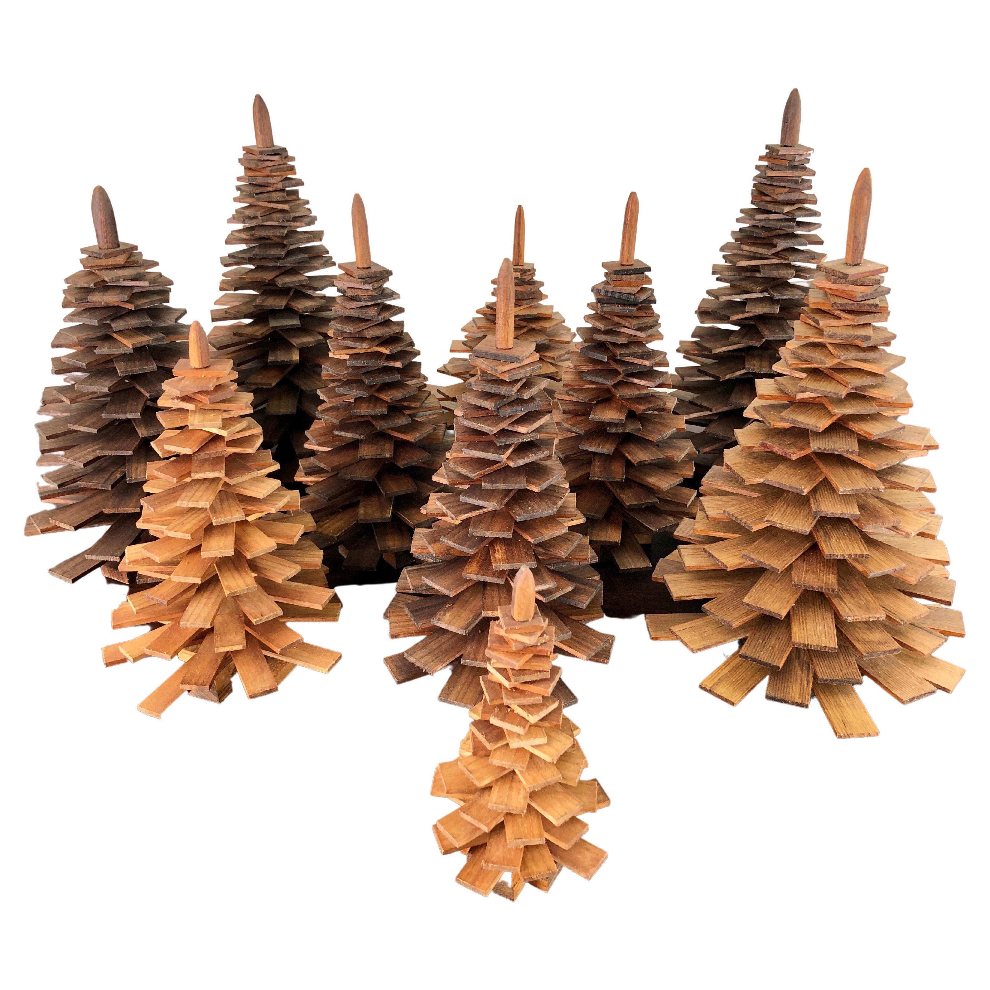 Decorative Handmade Wooden Christmas Trees