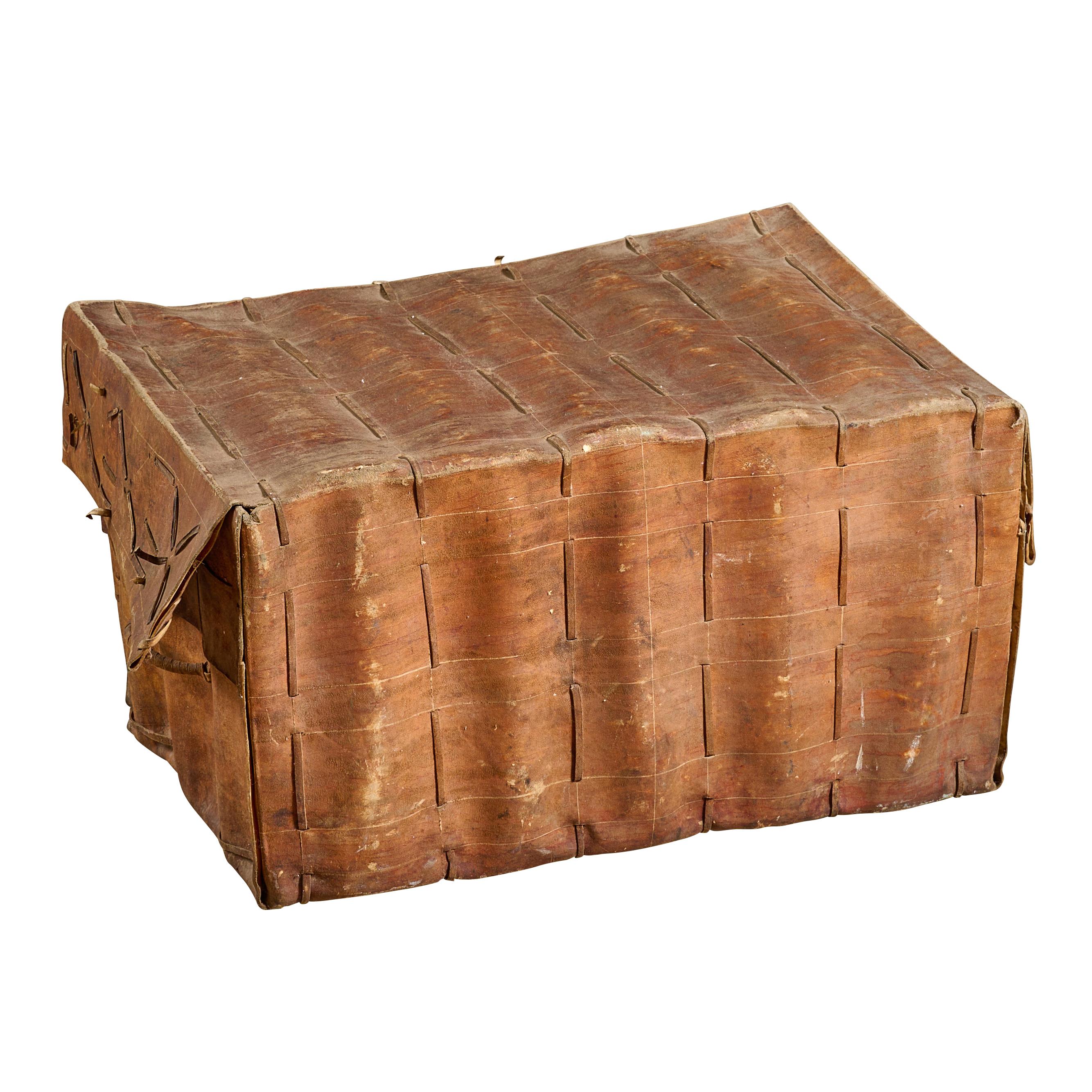 Argentine Decorative Hide Trunk For Sale