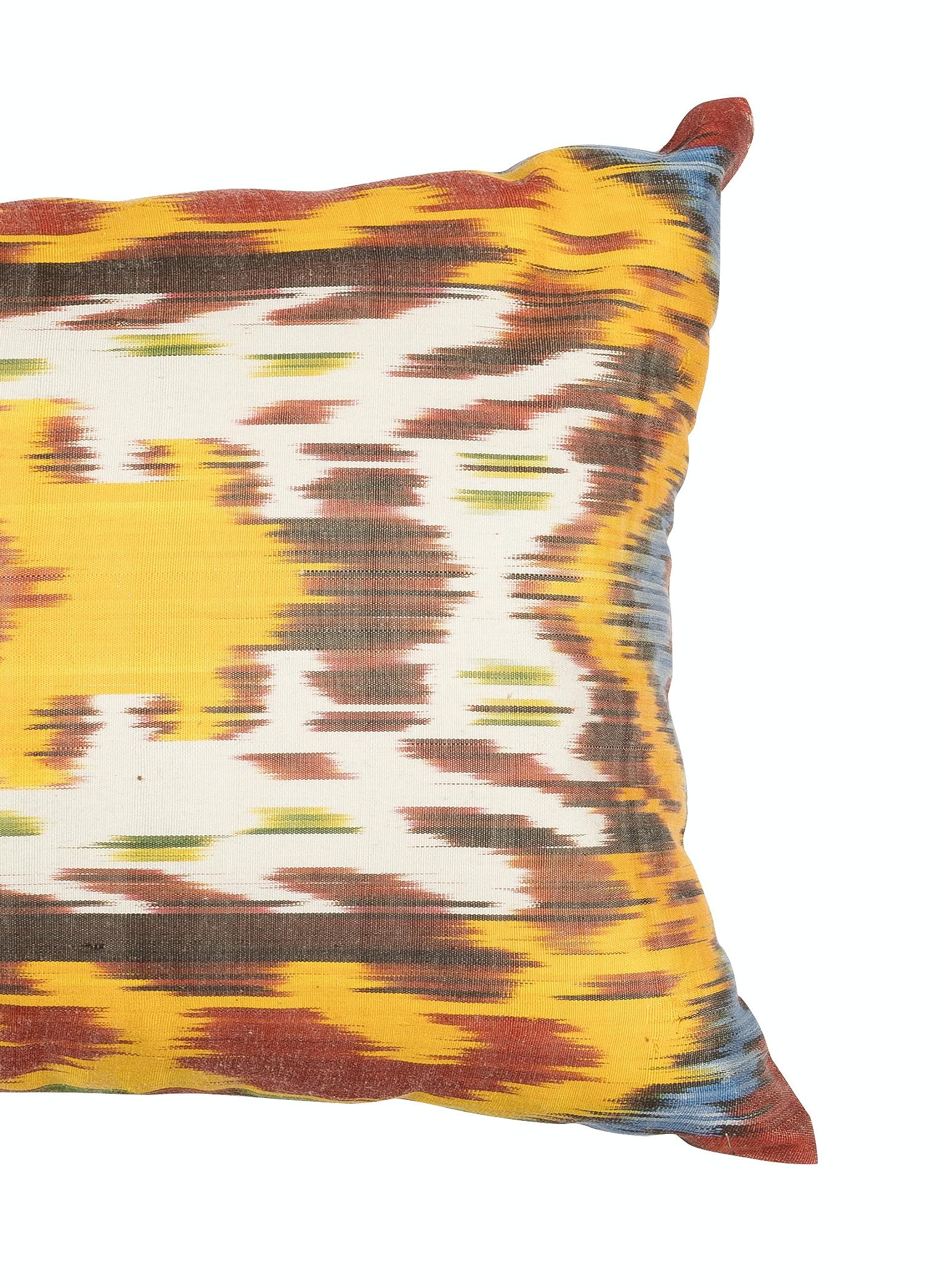 Uzbek Decorative Home Decor Lace Pillow, Vintage Ikat Handcraft Cotton Cushion Cover For Sale