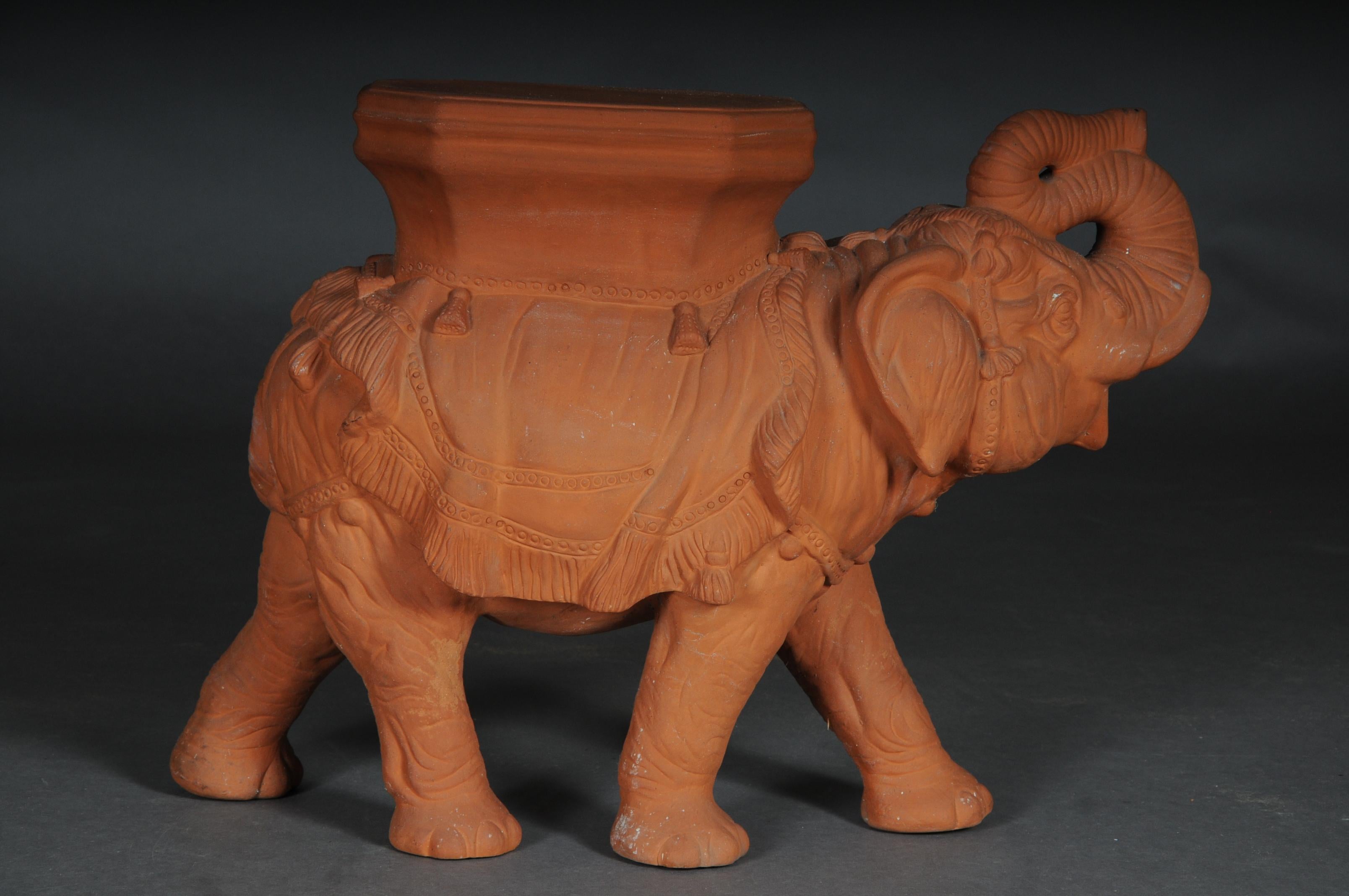 terracotta elephant stand