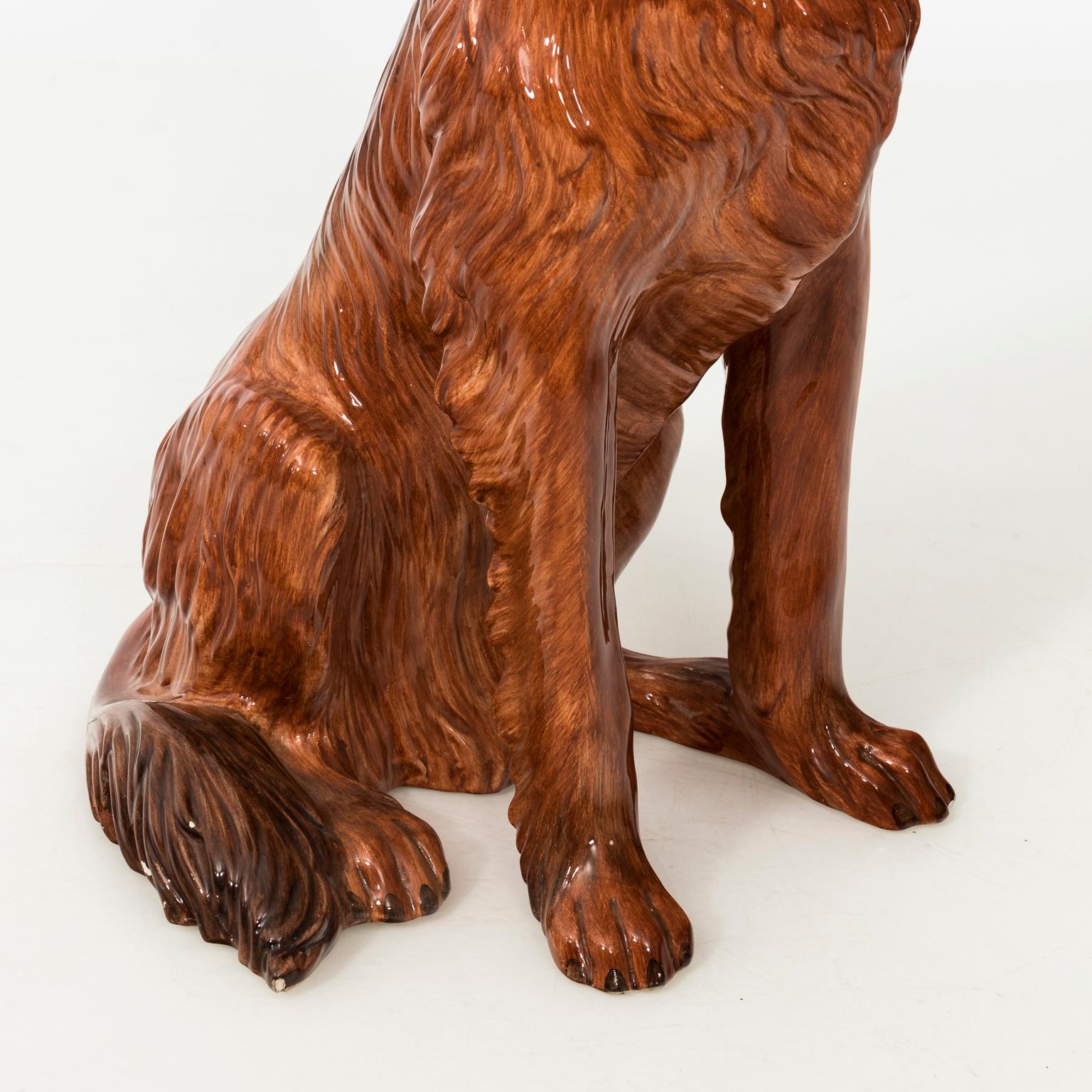 Decorative Irish Setter Statue In Good Condition In Stamford, CT