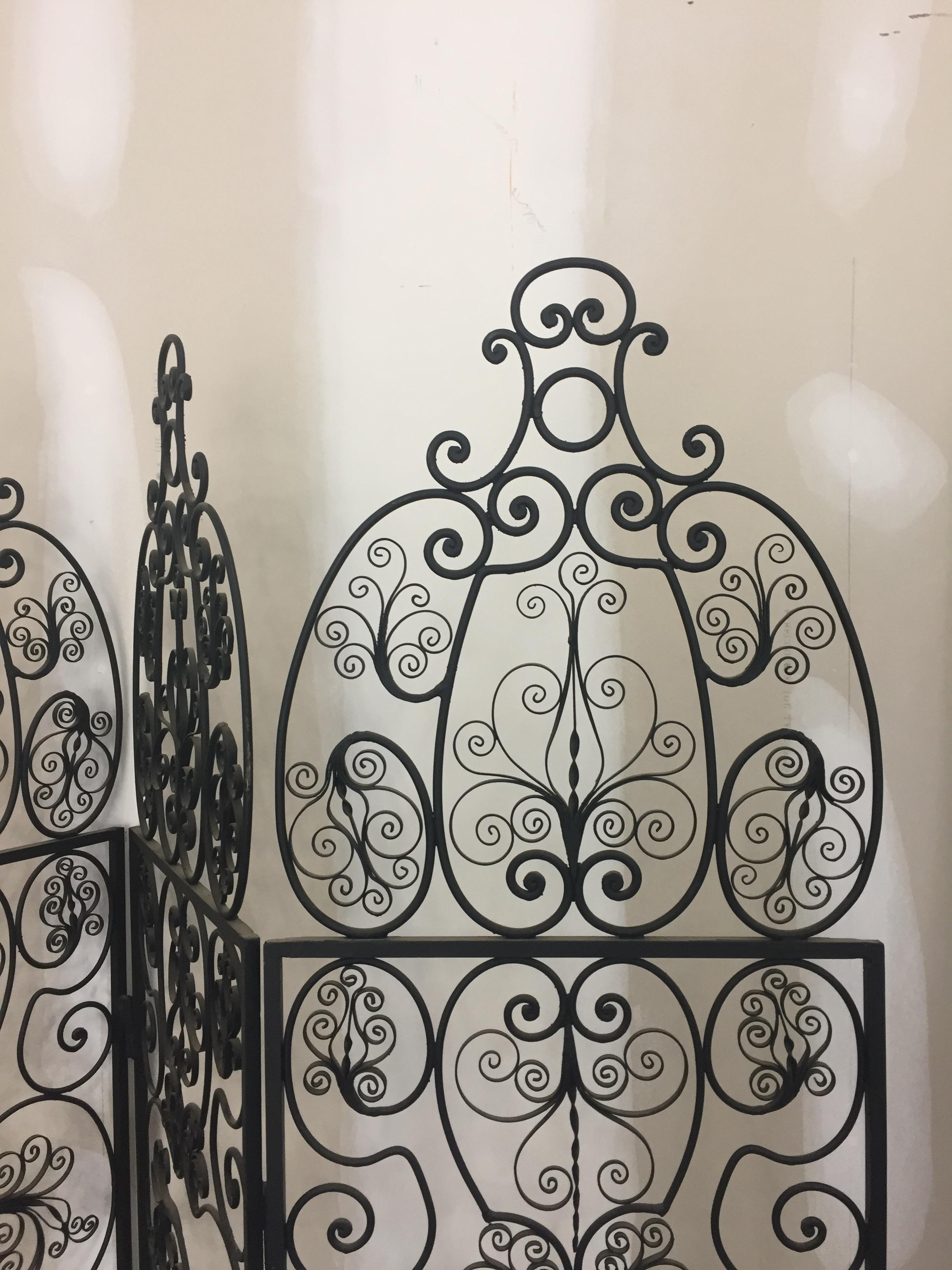Decorative Iron Filigree Screen Room Divider at 1stDibs iron room