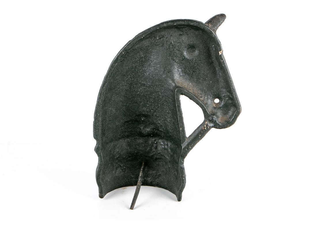 Folk Art Decorative Iron Horse Head For Sale