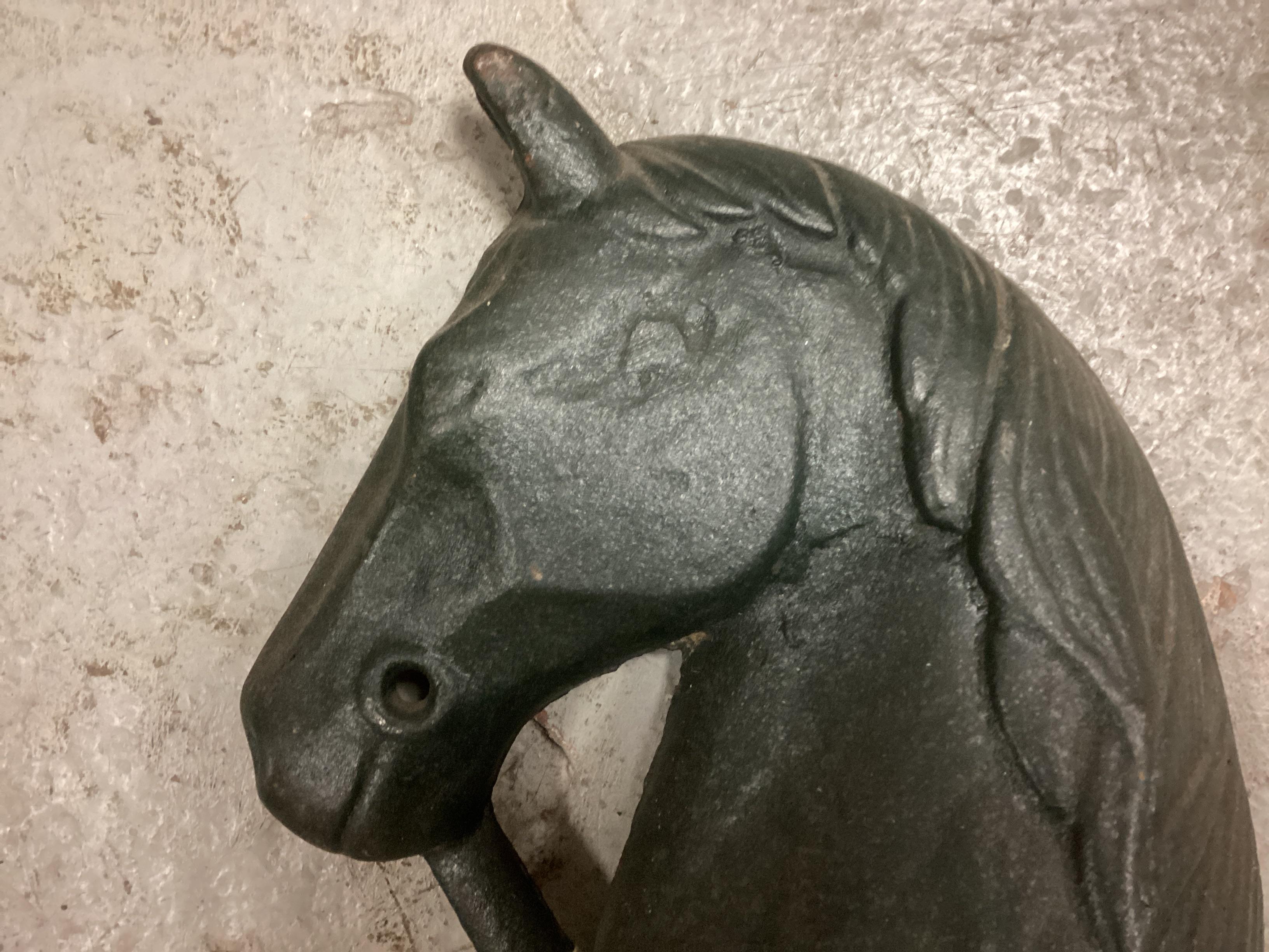 20th Century Decorative Iron Horse Head For Sale
