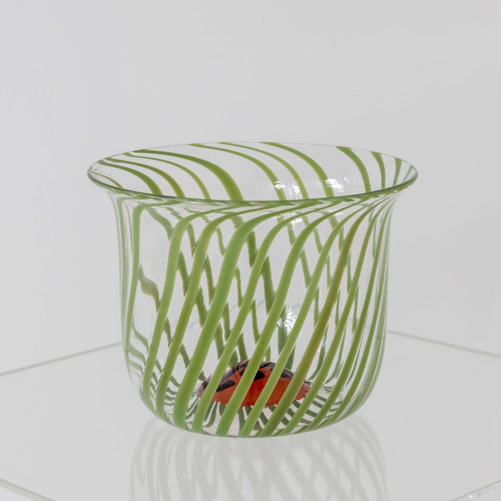 20th Century Decorative Italian Art Glass Vase  For Sale