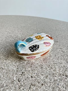 Decorative Italian Ceramic Box by Volpi Deruta