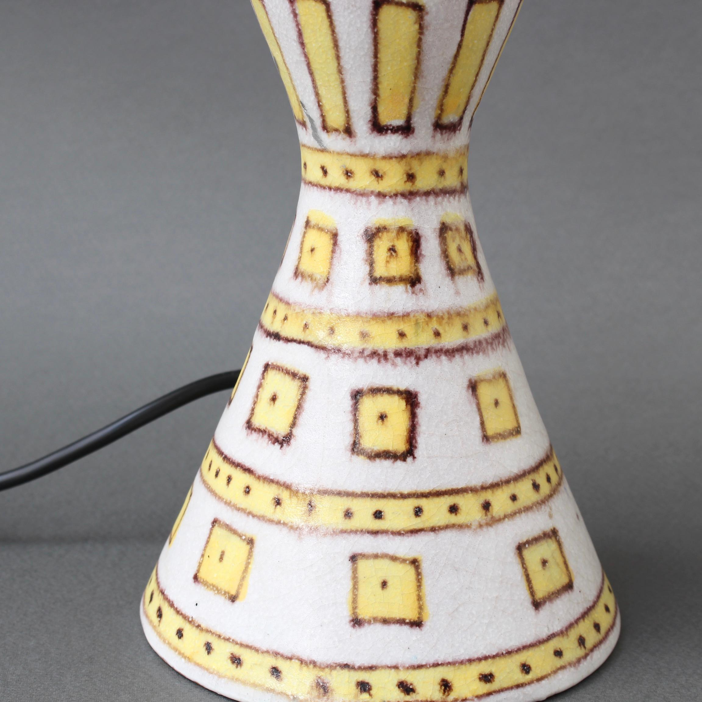 Decorative Italian Ceramic Table Lamp by Guido Gambone, circa 1950s 6