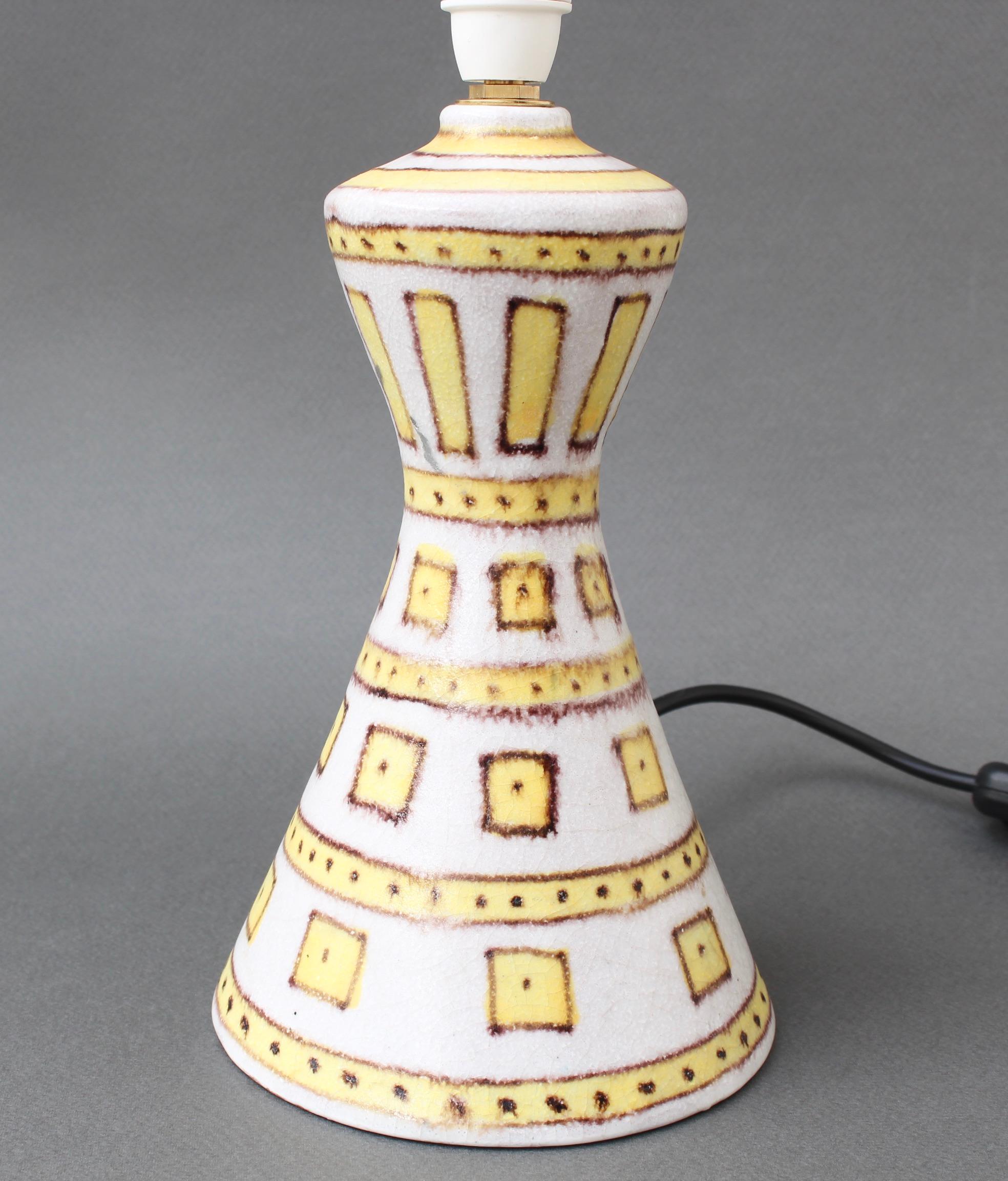 Mid-20th Century Decorative Italian Ceramic Table Lamp by Guido Gambone, circa 1950s