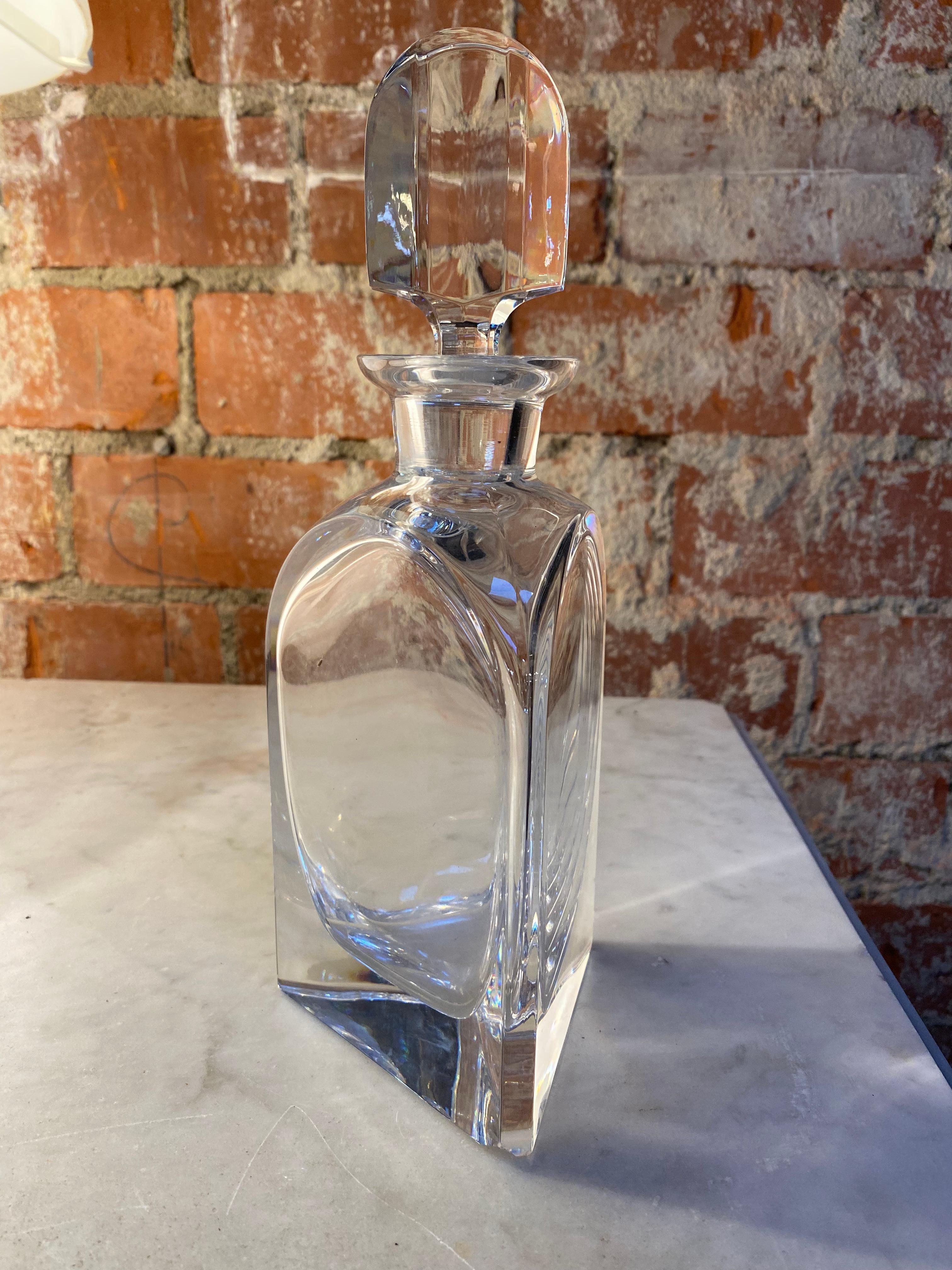 Decorative crystal bottle made in Italy 1970s.
