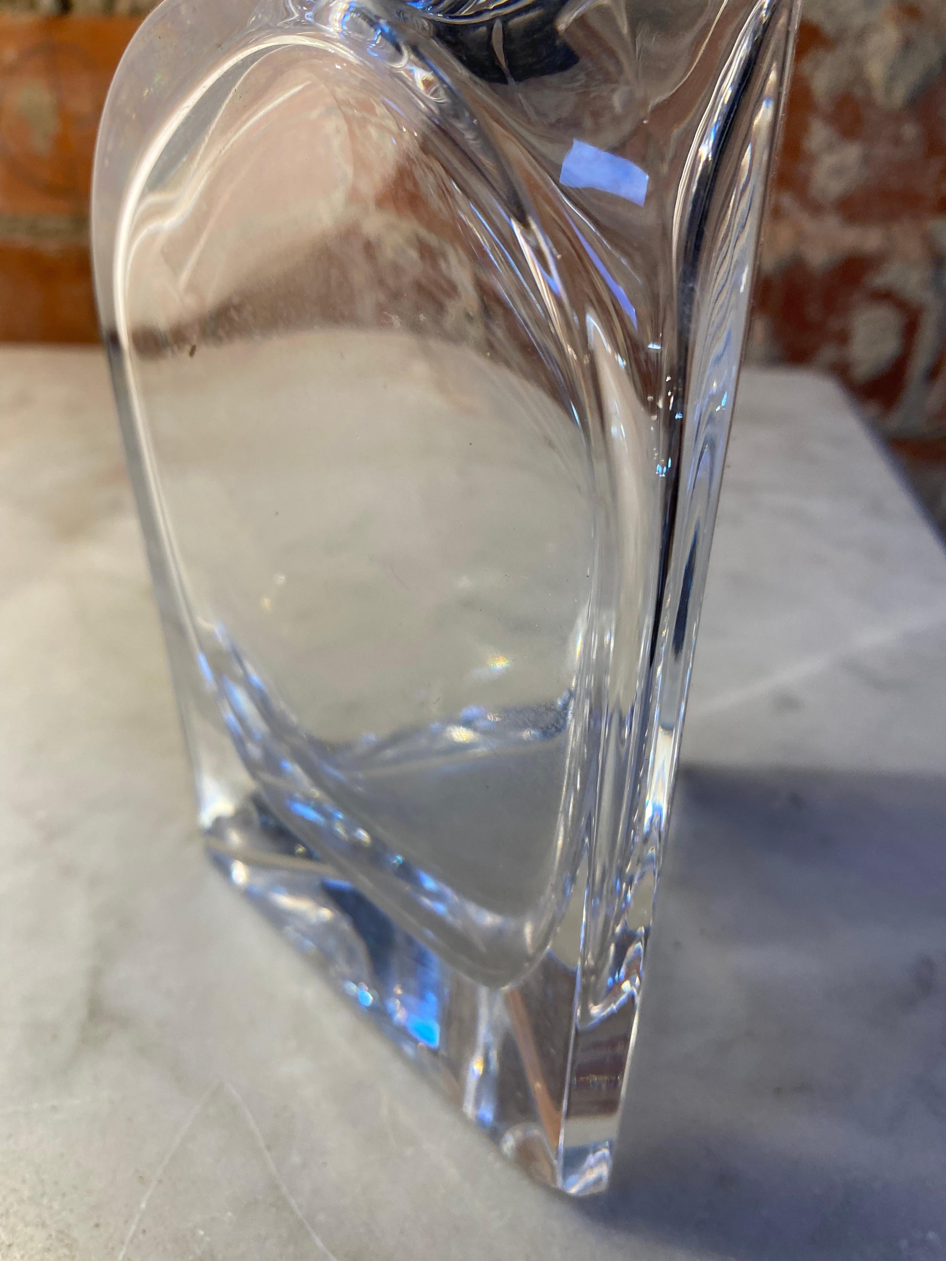 Mid-20th Century Decorative Italian Crystal Bottle 1940s For Sale