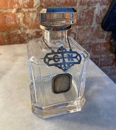 Decorative Italian Crystal Bottle 1950s