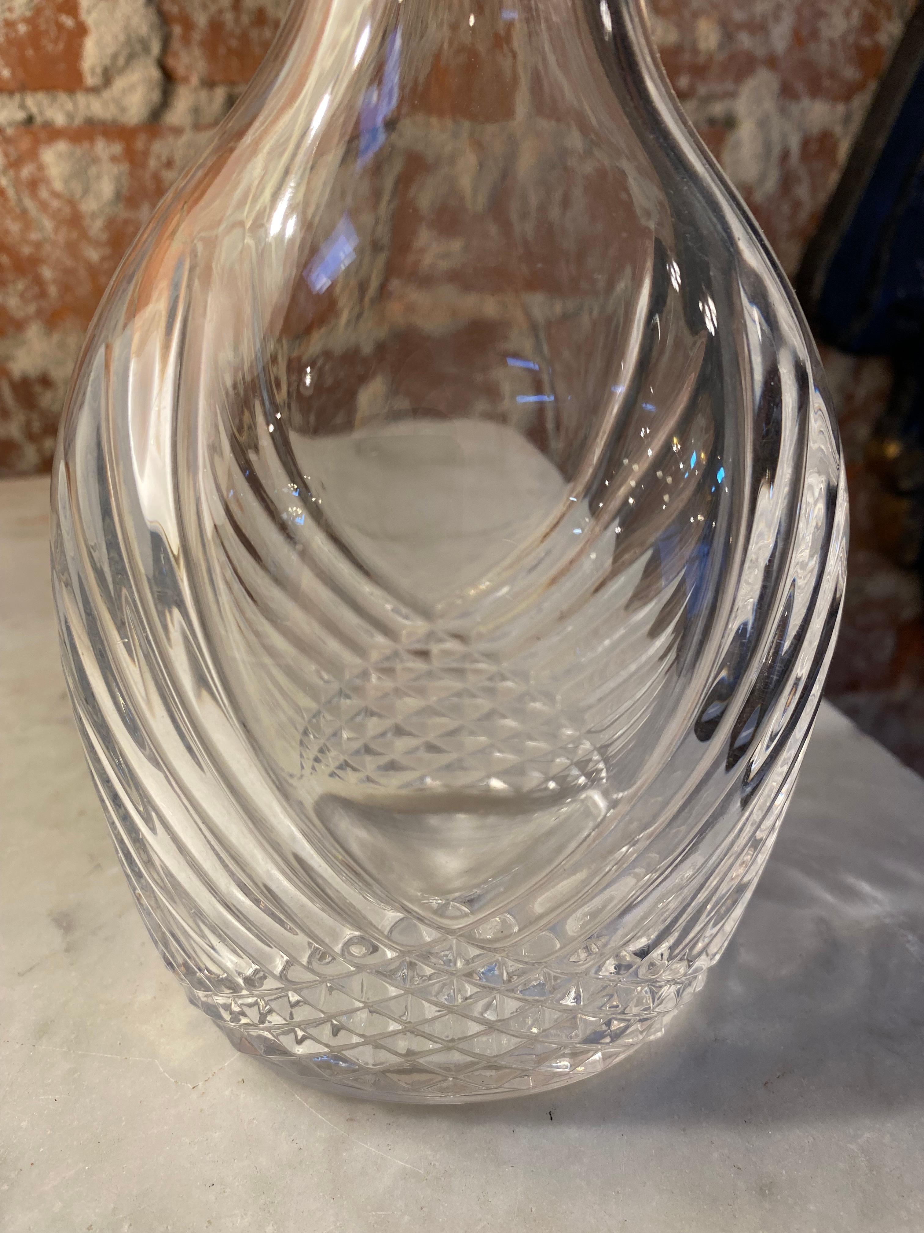 Decorative Italian Crystal Decanter/Bottle 1950s In Good Condition For Sale In Los Angeles, CA