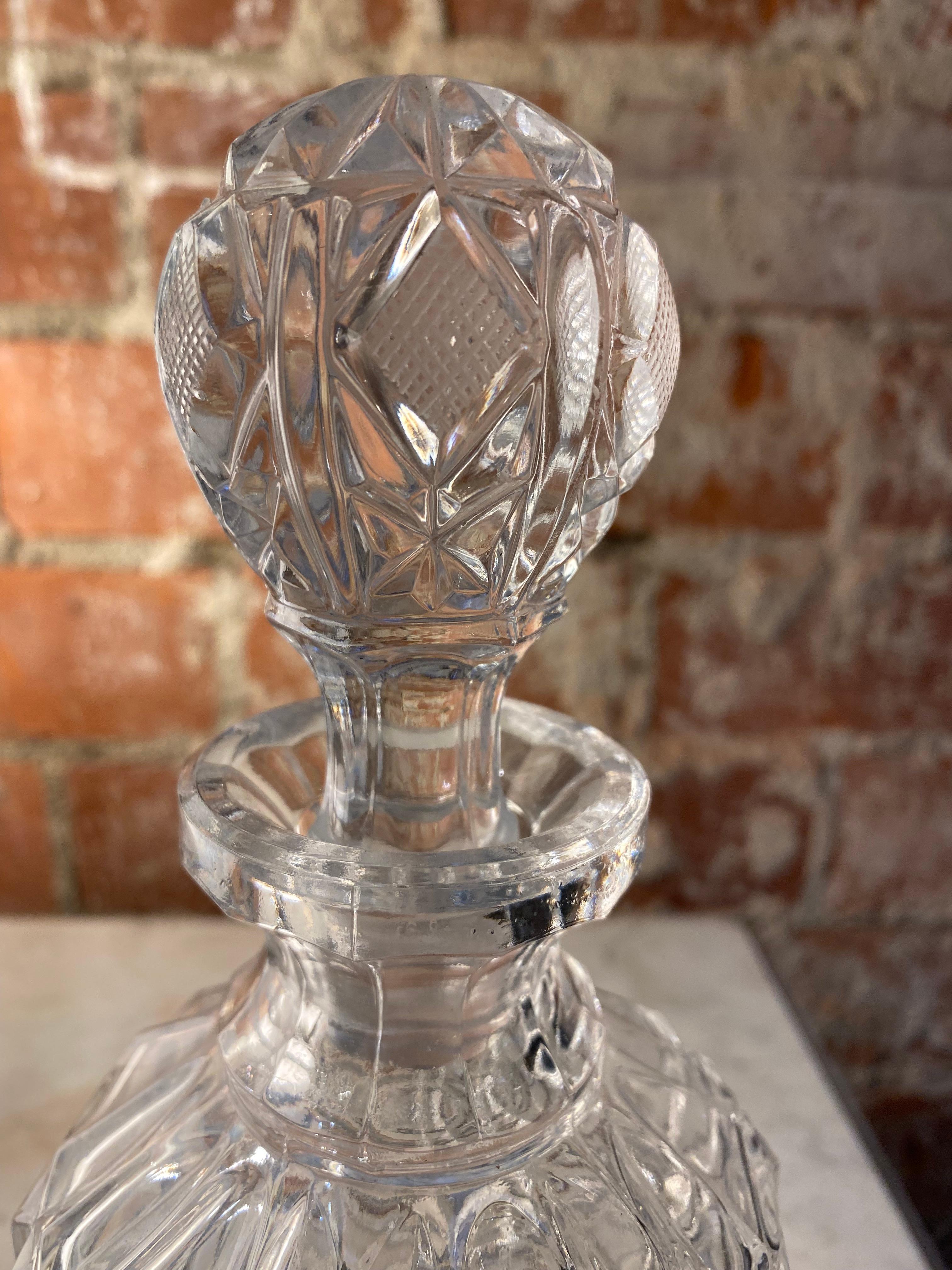 Mid-20th Century Decorative Italian Decanterbottle Made with Crystal, 1950s For Sale