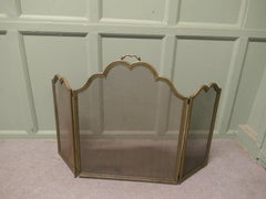 Decorative Italian Folding Brass Fire Guard