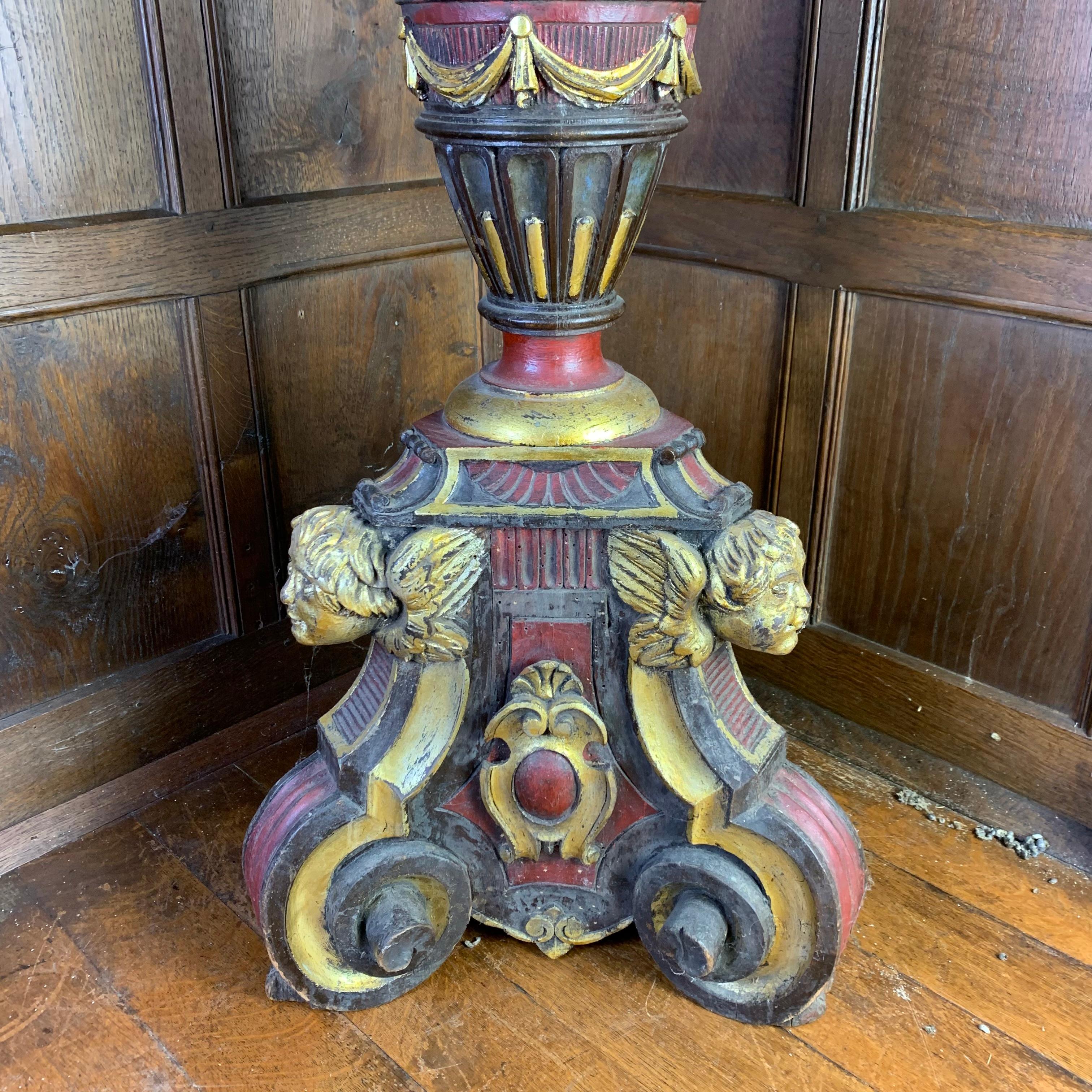 Decorative Italian Pedestal/Torchere/Column In Fair Condition For Sale In Folkestone, GB