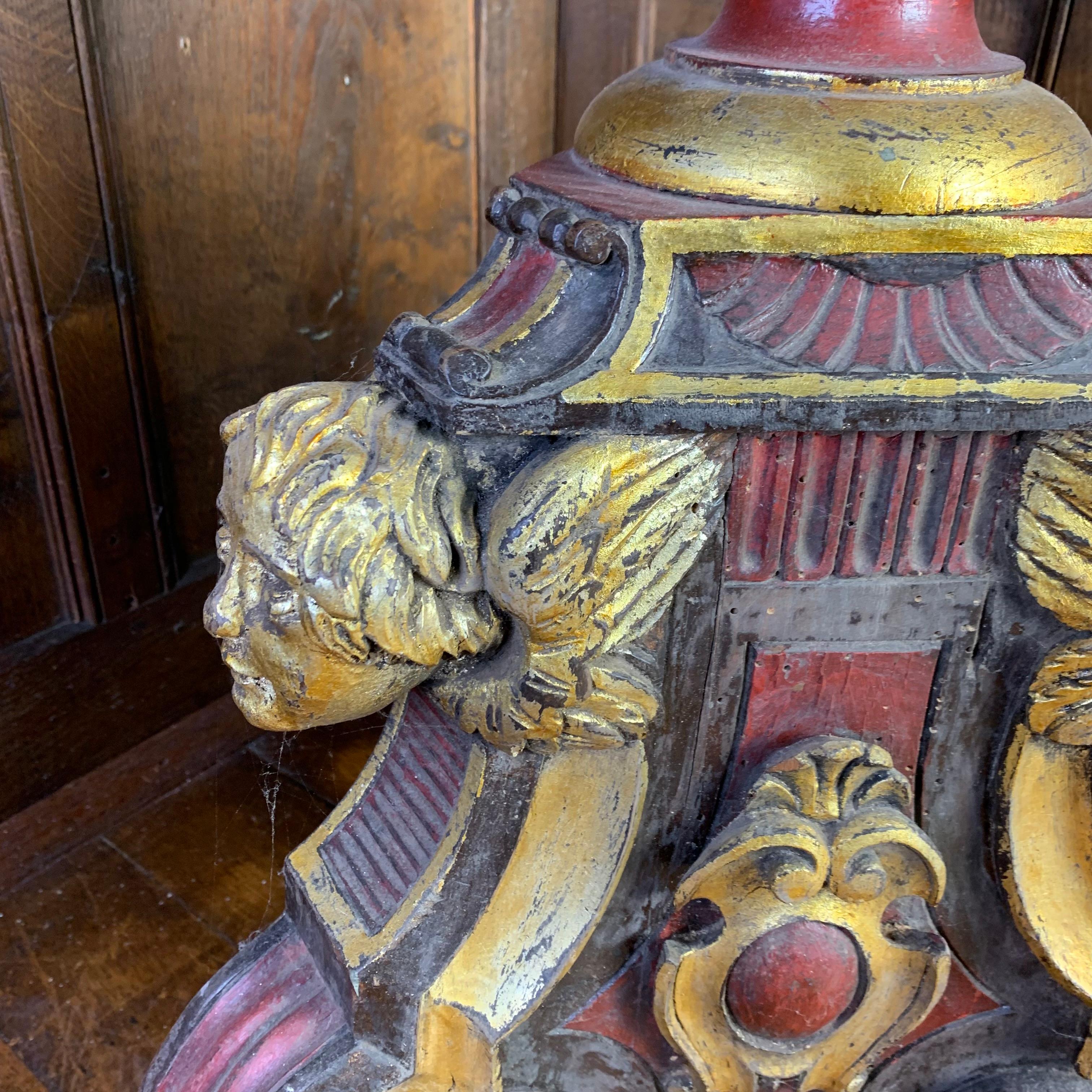 17th Century Decorative Italian Pedestal/Torchere/Column For Sale