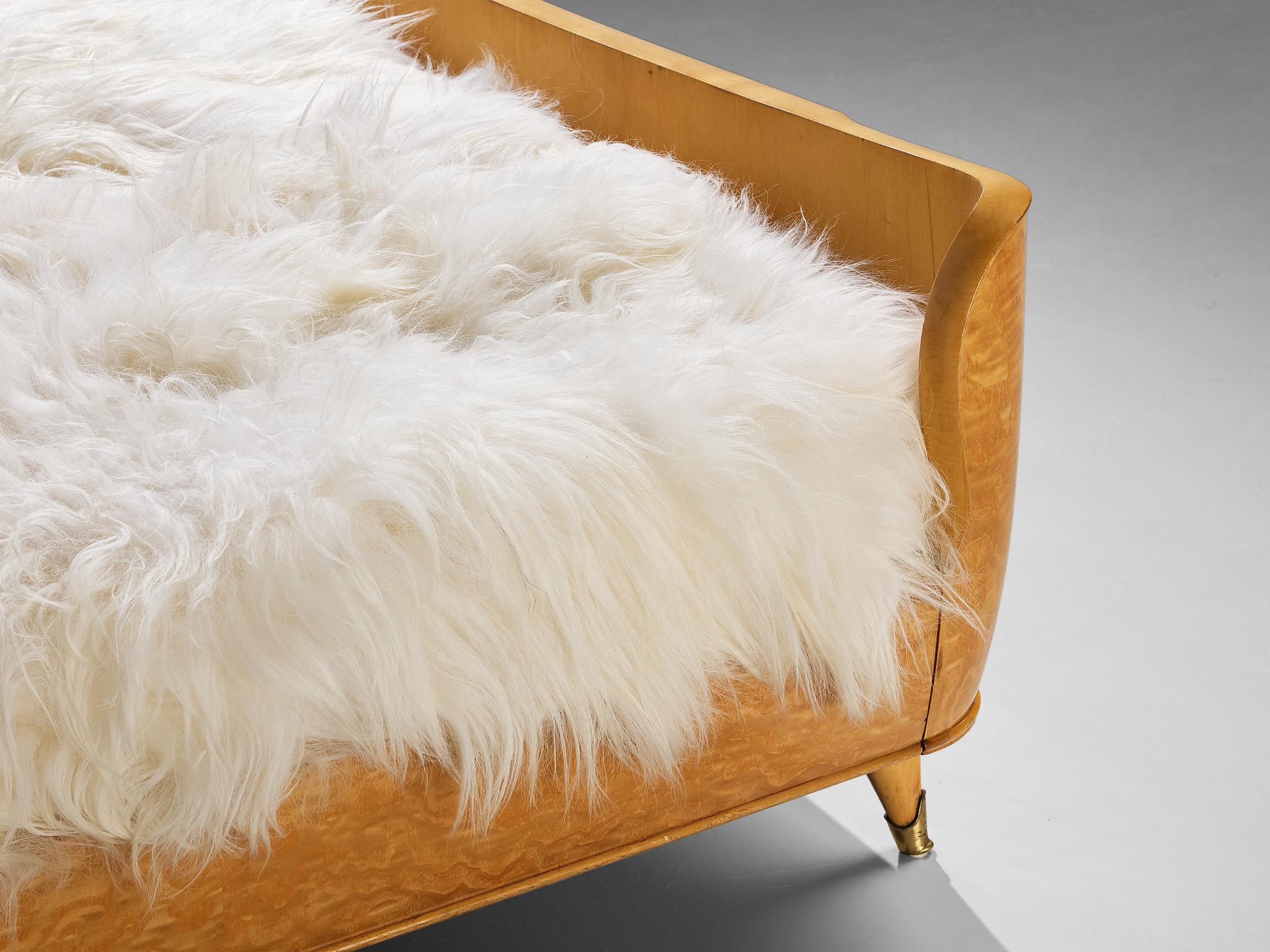 Dekoratives italienisches Queen-Bett aus Esche mit Aufbewahrungstabletts  im Angebot 3