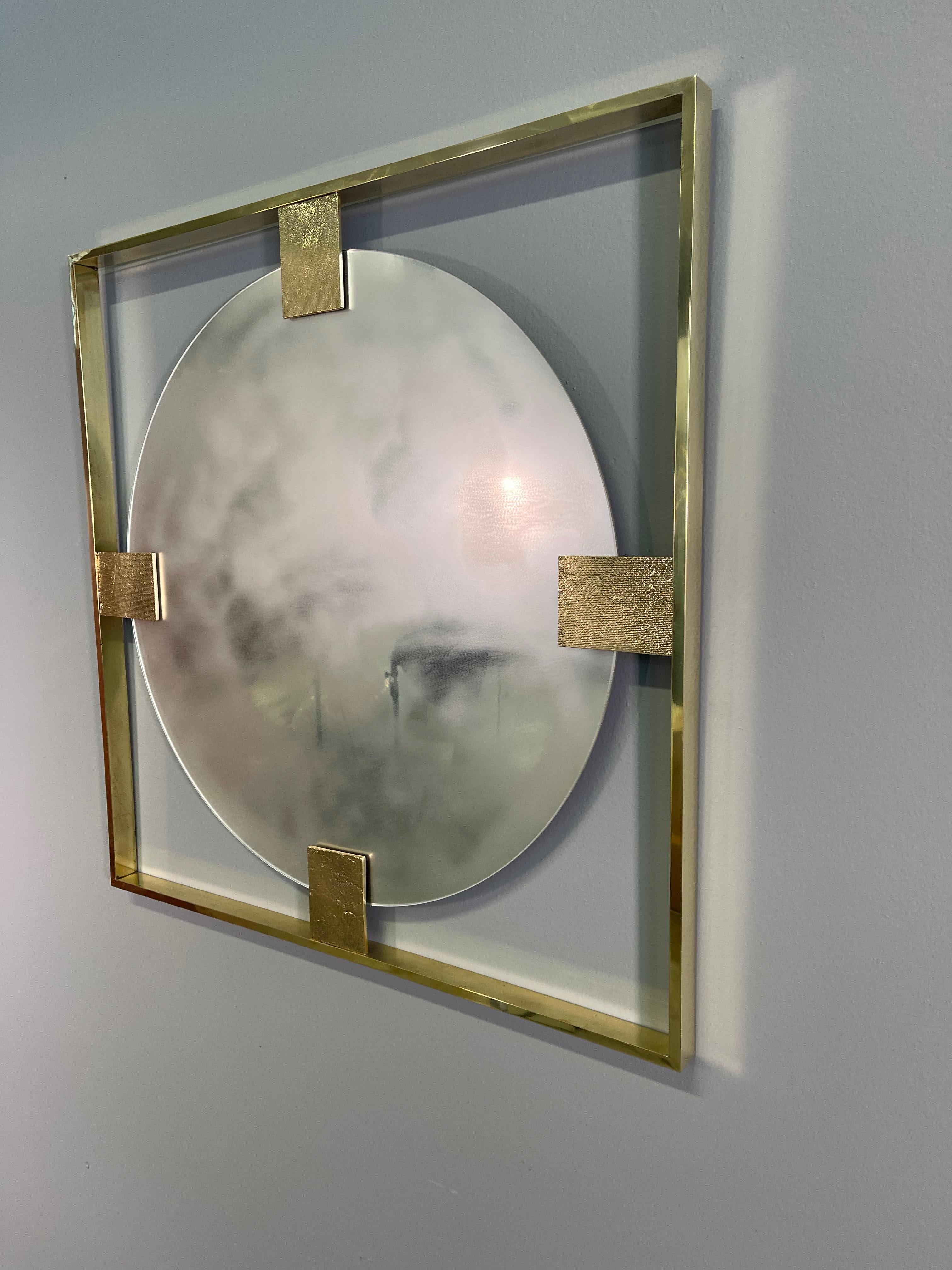 Decorative Italian Round Brass Mirrors For Sale 6
