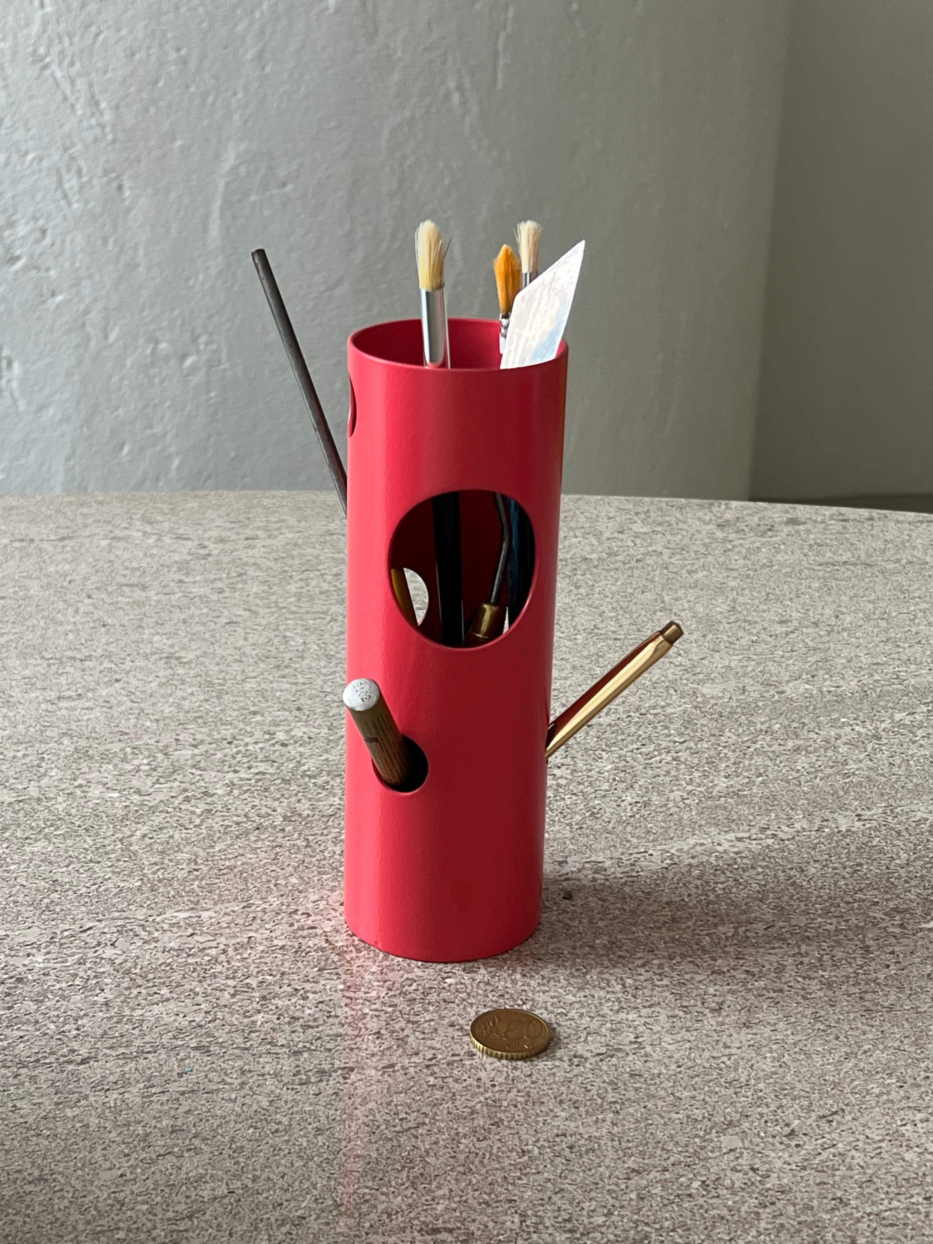 Vase décoratif italien, rose vif, collection Spinzi Silös en vente 2
