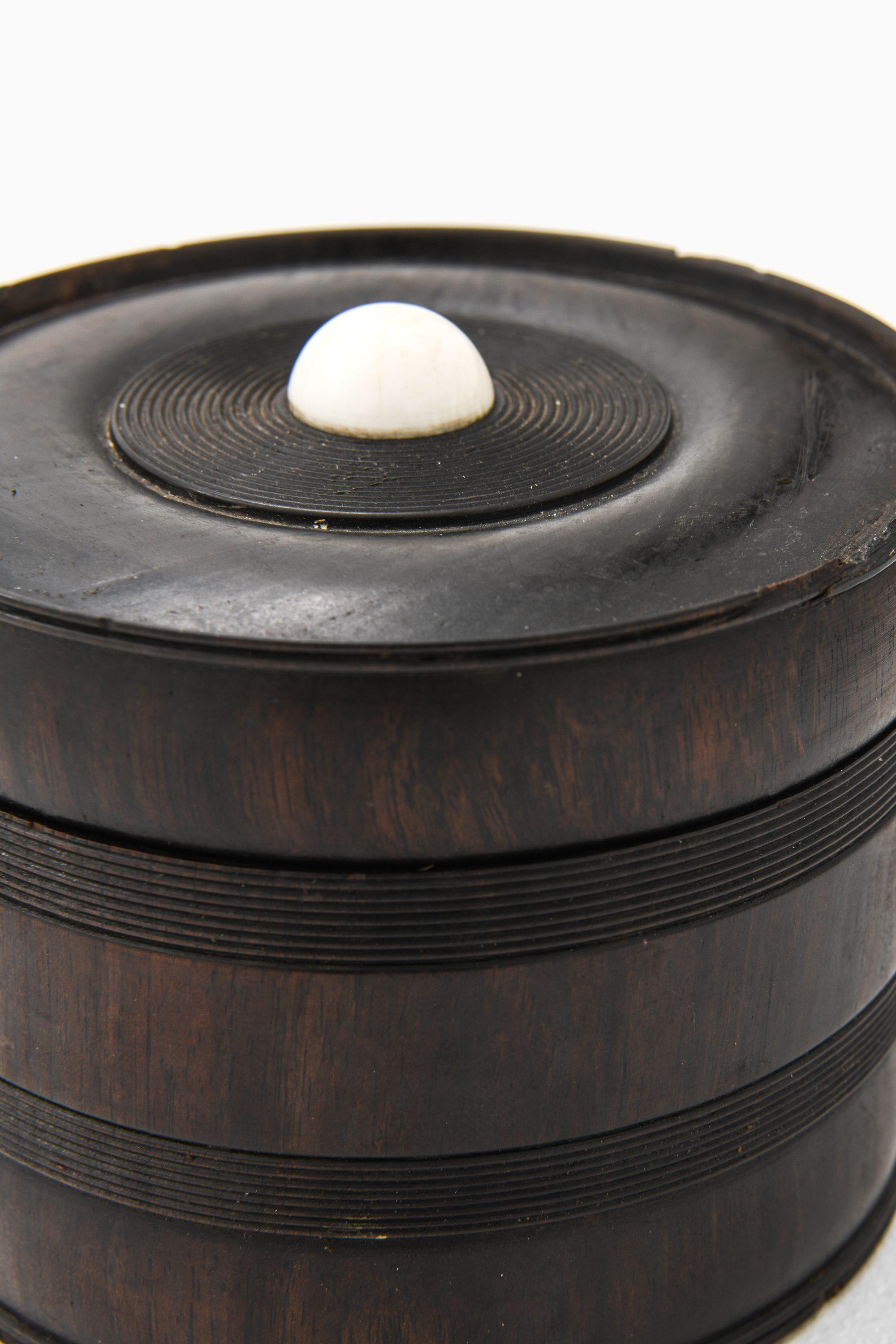Unknown Decorative Jar in Ebenholz, 1950's For Sale