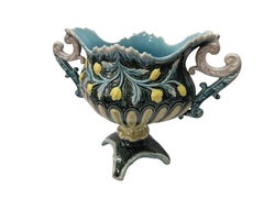 Decorative jardiniere, planter, ceramic glazed, 1890/1900, Art Nouveau France