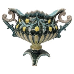 Decorative jardiniere, planter, ceramic glazed, 1890/1900, Art Nouveau France