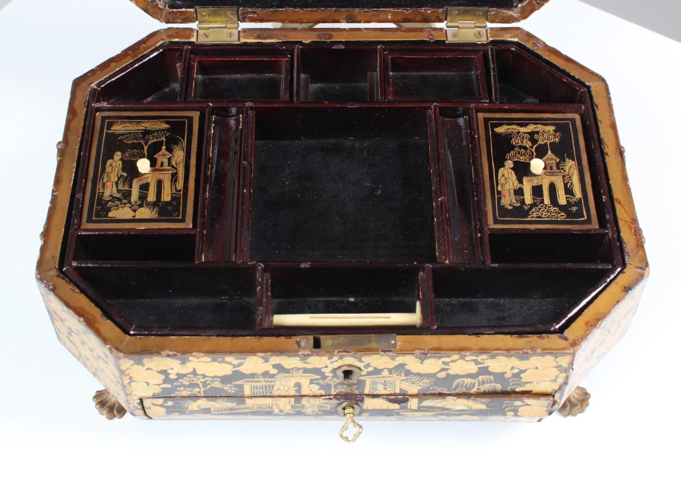 Wood Decorative Jewelry Box with Fine Chinoiserie