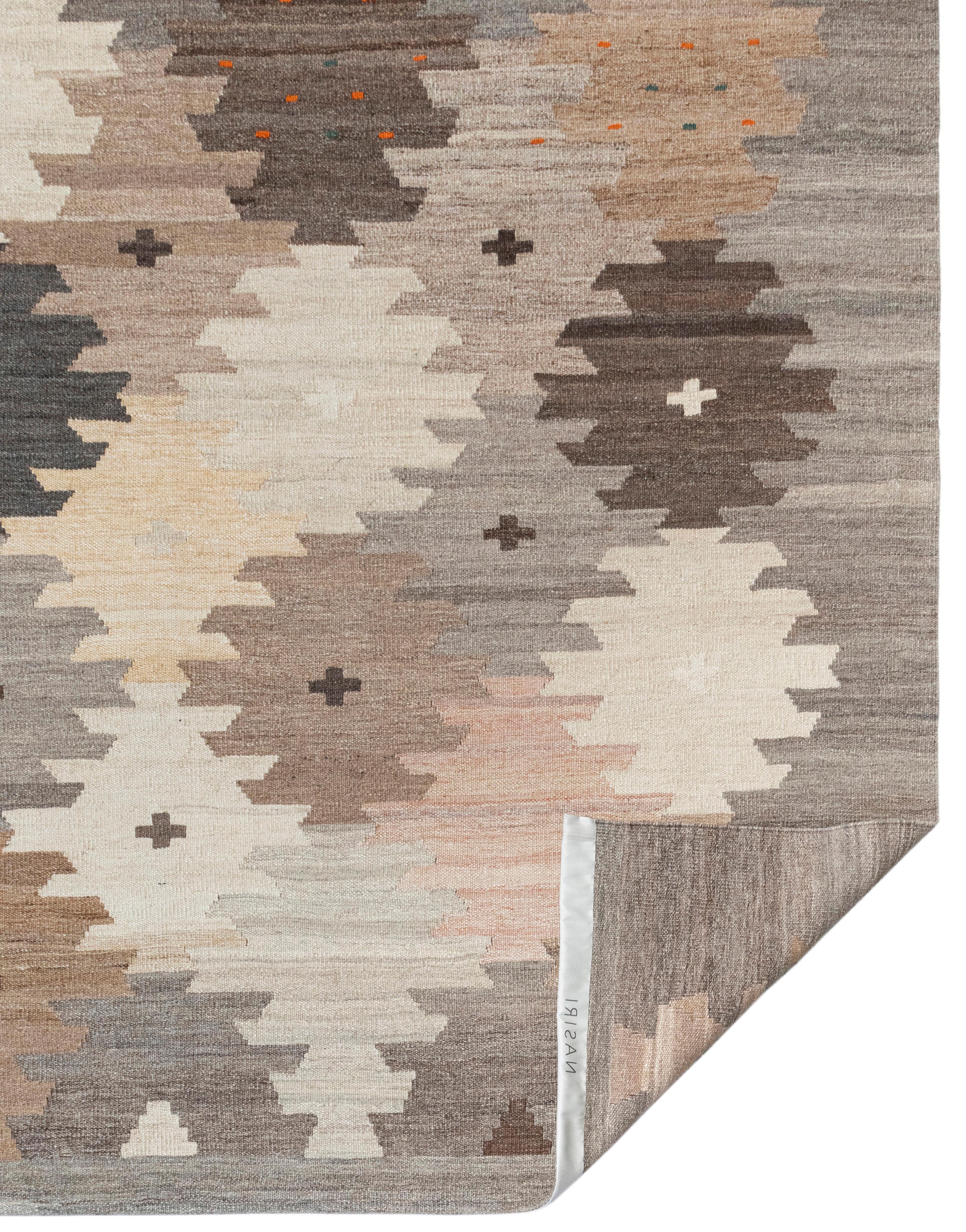 Dekoratives Flachgewebe-Kelim-Stil aus Khalaj im Angebot 6