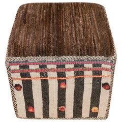 Decorative Kilim Footstool, Middle East, Contemporary