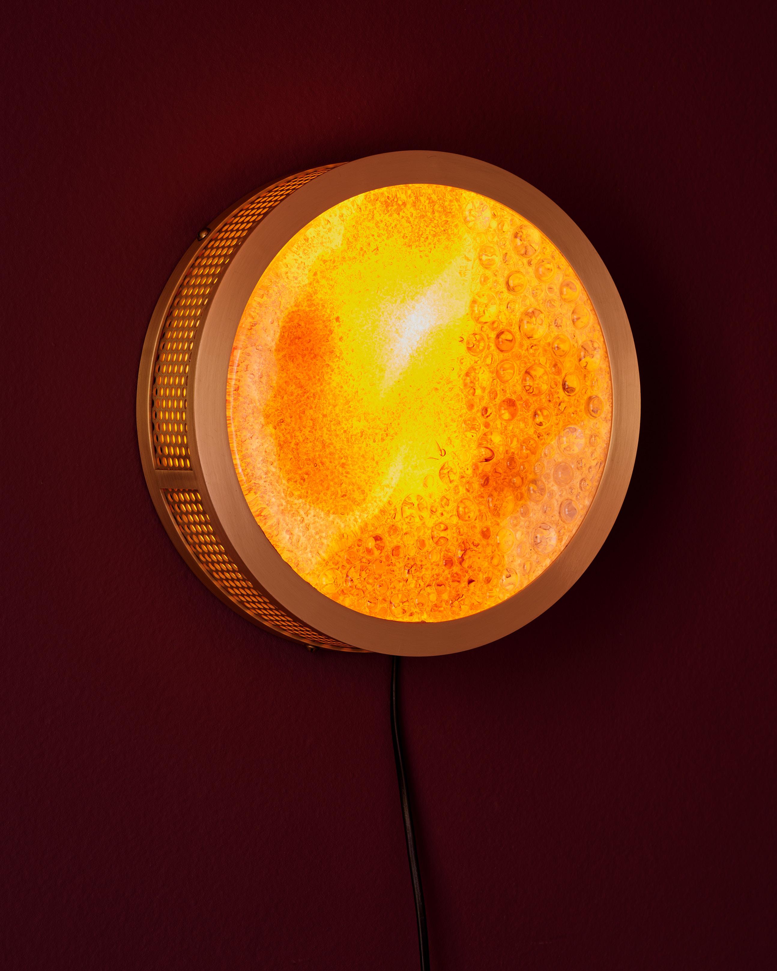Dekorative Lampe mit farbigem Murano-Glas im Vintage-Stil. (Spanisch) im Angebot