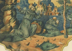 Antique Lithograph of Italian Faience Dish – d’Azeglio Collection, 1869