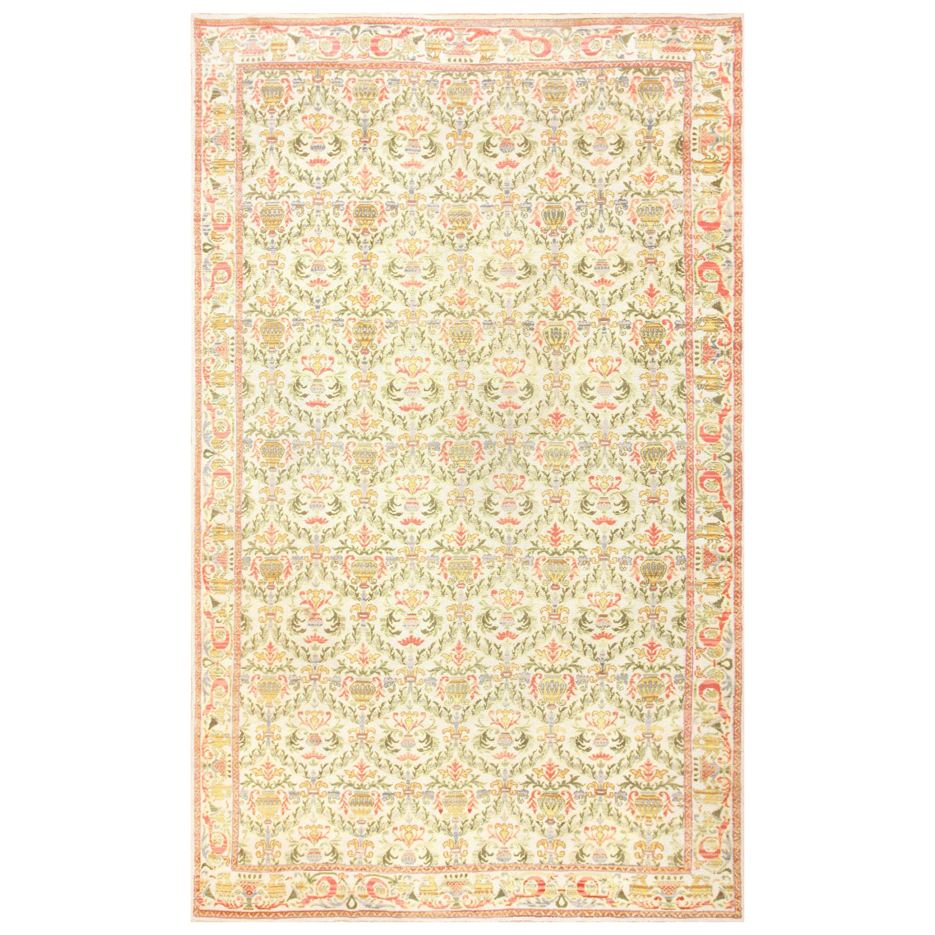 Nazmiyal Collection Antique Spanish Rug. Size: 9 ft 7 in x 15 ft 7 in