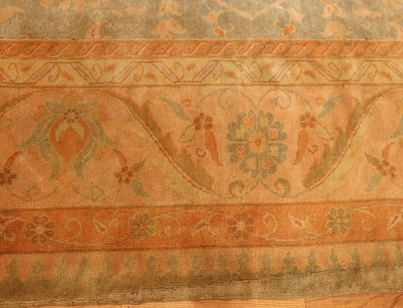 Hand-Knotted Decorative Large Antique Turkish Rug. Size: 11 ft x 15 ft 3 in (3.35 m x 4.65 m) For Sale