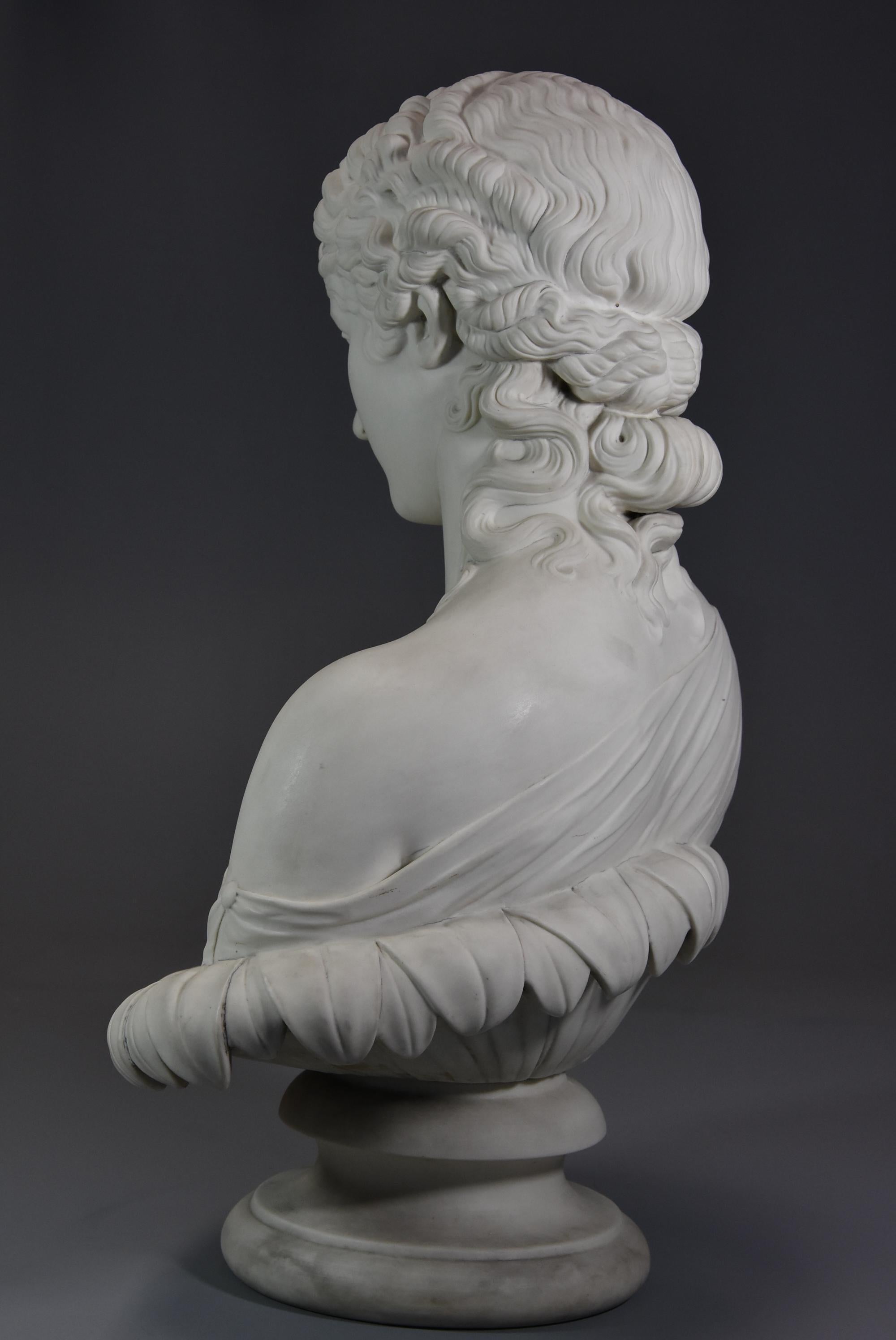 Decorative Large Mid-19th Century Parian Bust of ‘Clytie’, Stamped ‘Copeland' 2