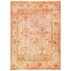 Decorative Large Room Size Antique Turkish Oushak Rug. Size: 11 ft 4 in x 15 ft Decorative Large Room Size Antique Turkish Oushak Rug. Size: 11 ft 4 in x 15 ft