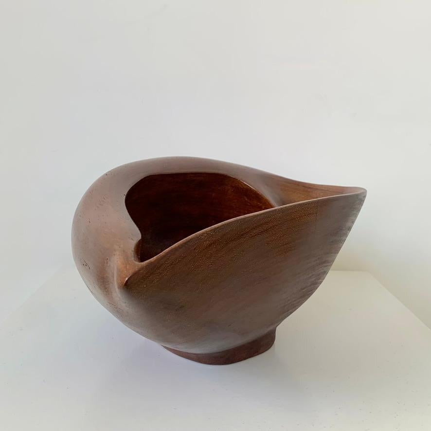 Grand plat décoratif en bois en forme de coquillage, vers 1970, France. en vente 2