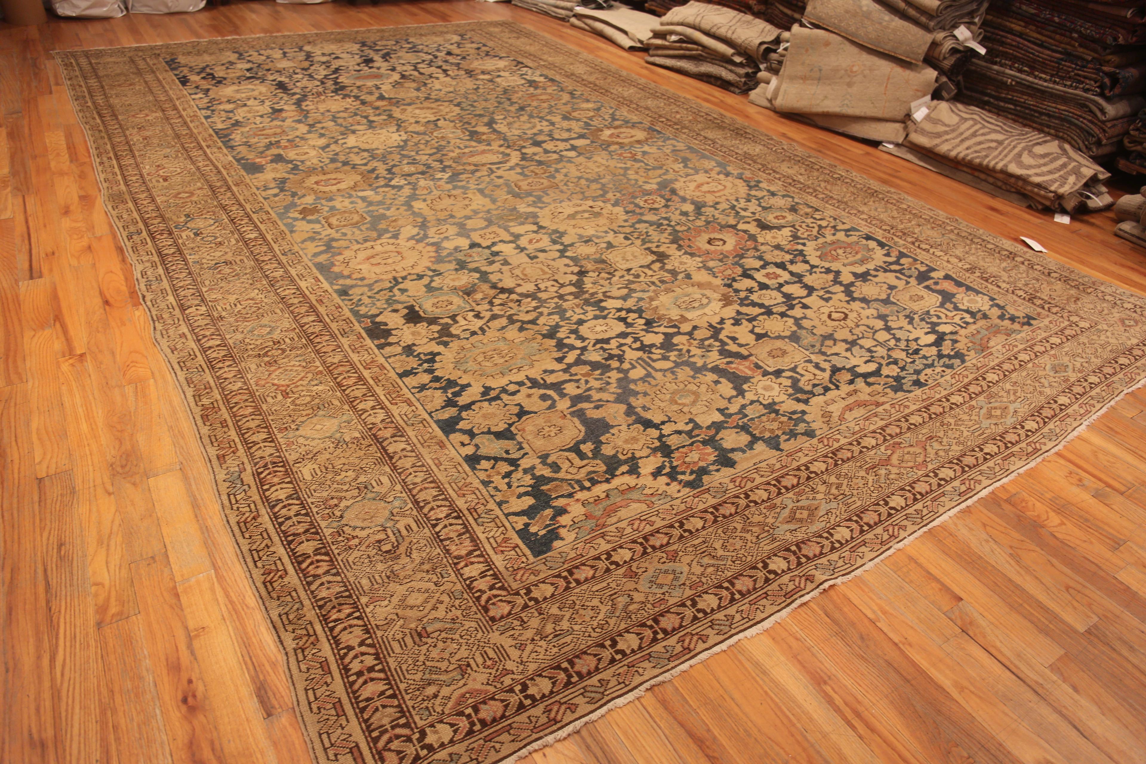 Wool Decorative Large Size Light Blue Tribal Antique Persian Malayer Rug 11'6